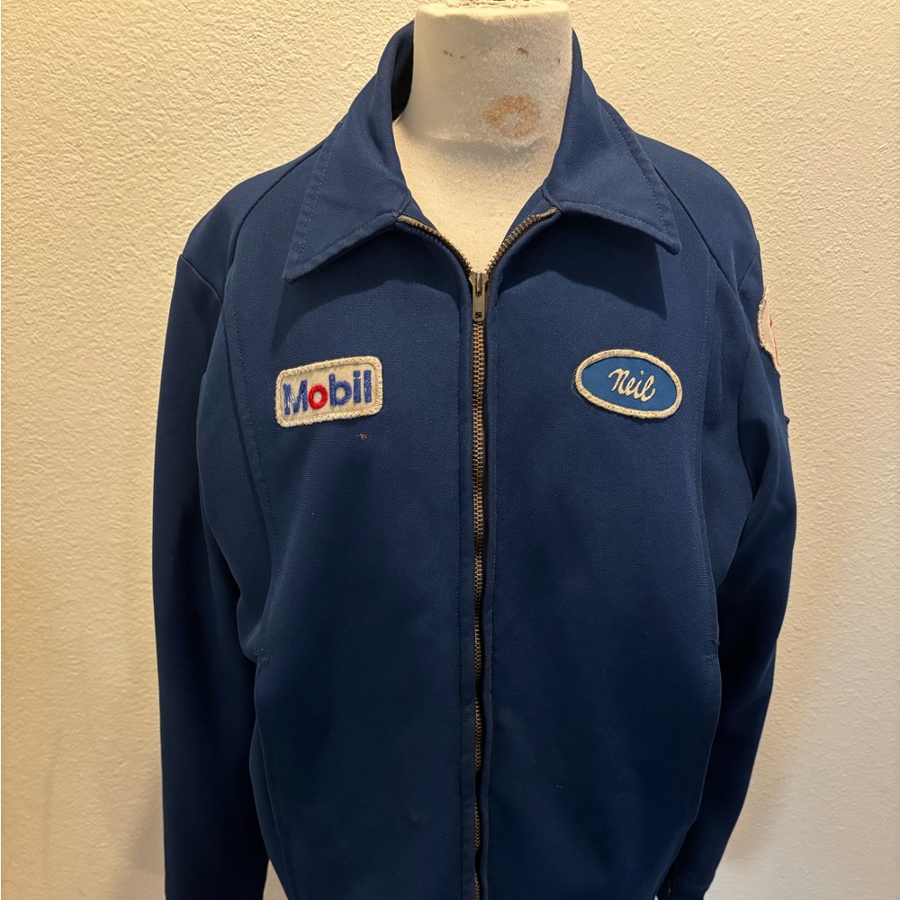50s Vintage mobile jacket in mint condition with a removable red nylon lining